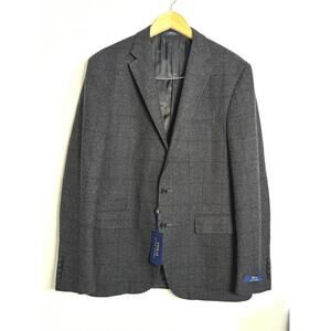 $895 NWOT 42R MEN'S POLO RALPH LAUREN WOOL WINDOWPANE SUIT JACKET BLAZER  [COPY]